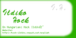ildiko hock business card